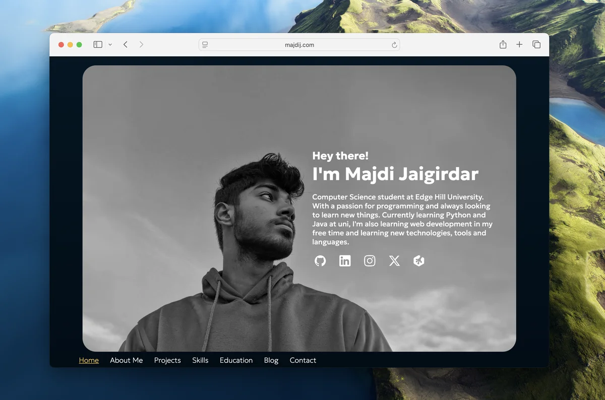 Hero image for Developing My Personal Portfolio Website with Modern Web Tech: MajdiJ.com
